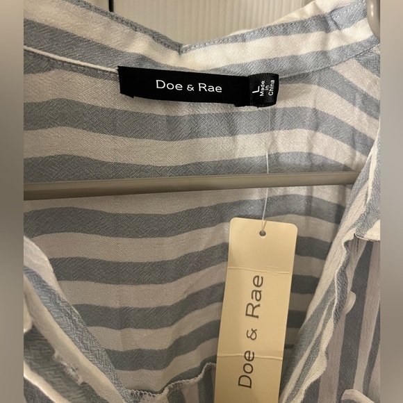 Striped Button Up Blouse - Picture 2 of 3